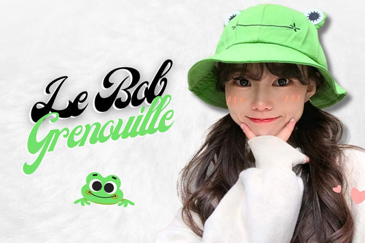 Une femme porte le bob grenouille.