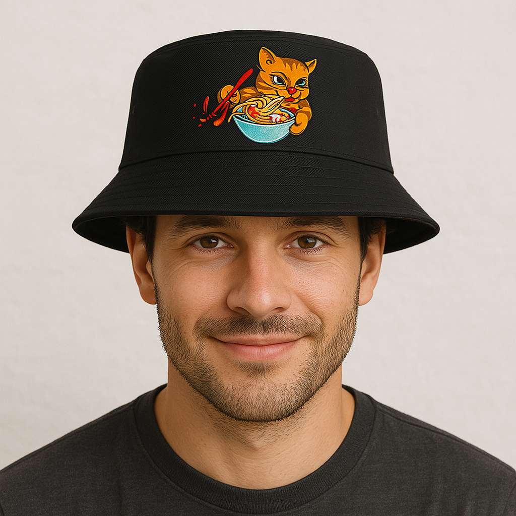 Un homme porte le Bob Chat
