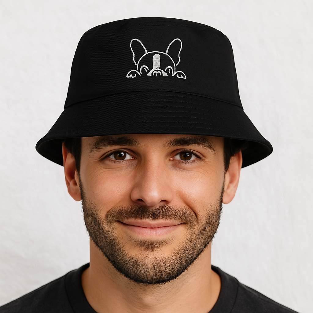Un homme porte le Bob Chien
