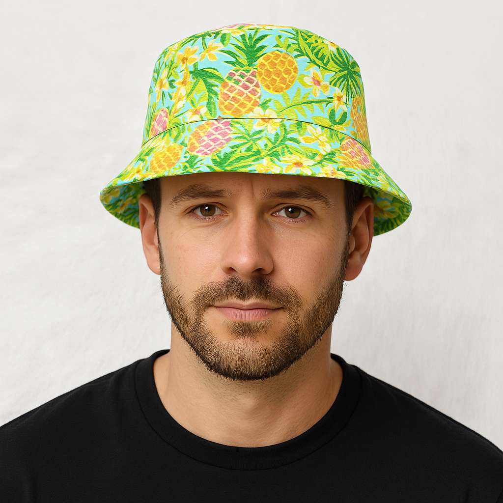 Un homme porte le Bob Tropical