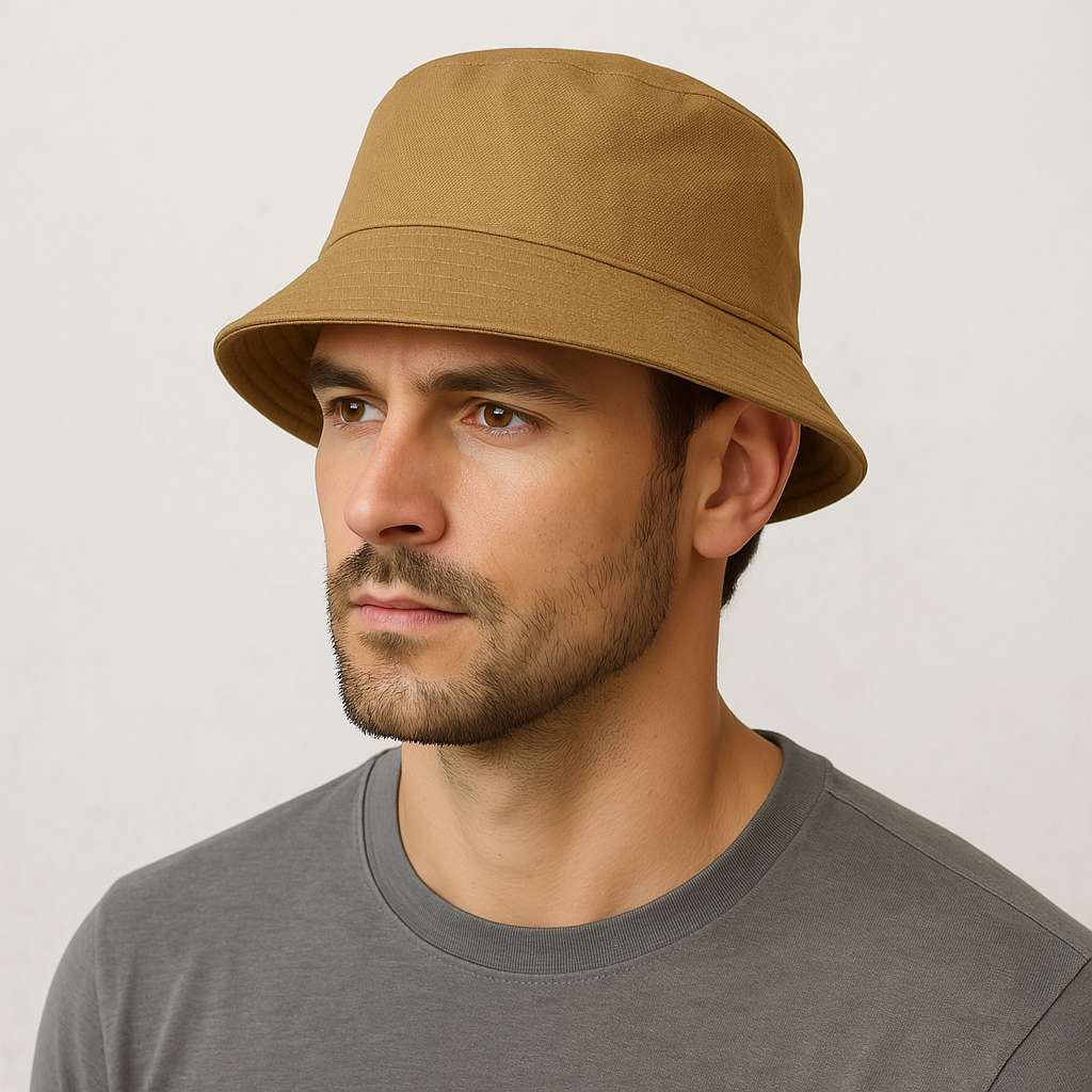 Un homme porte le Bob Kaki Homme .