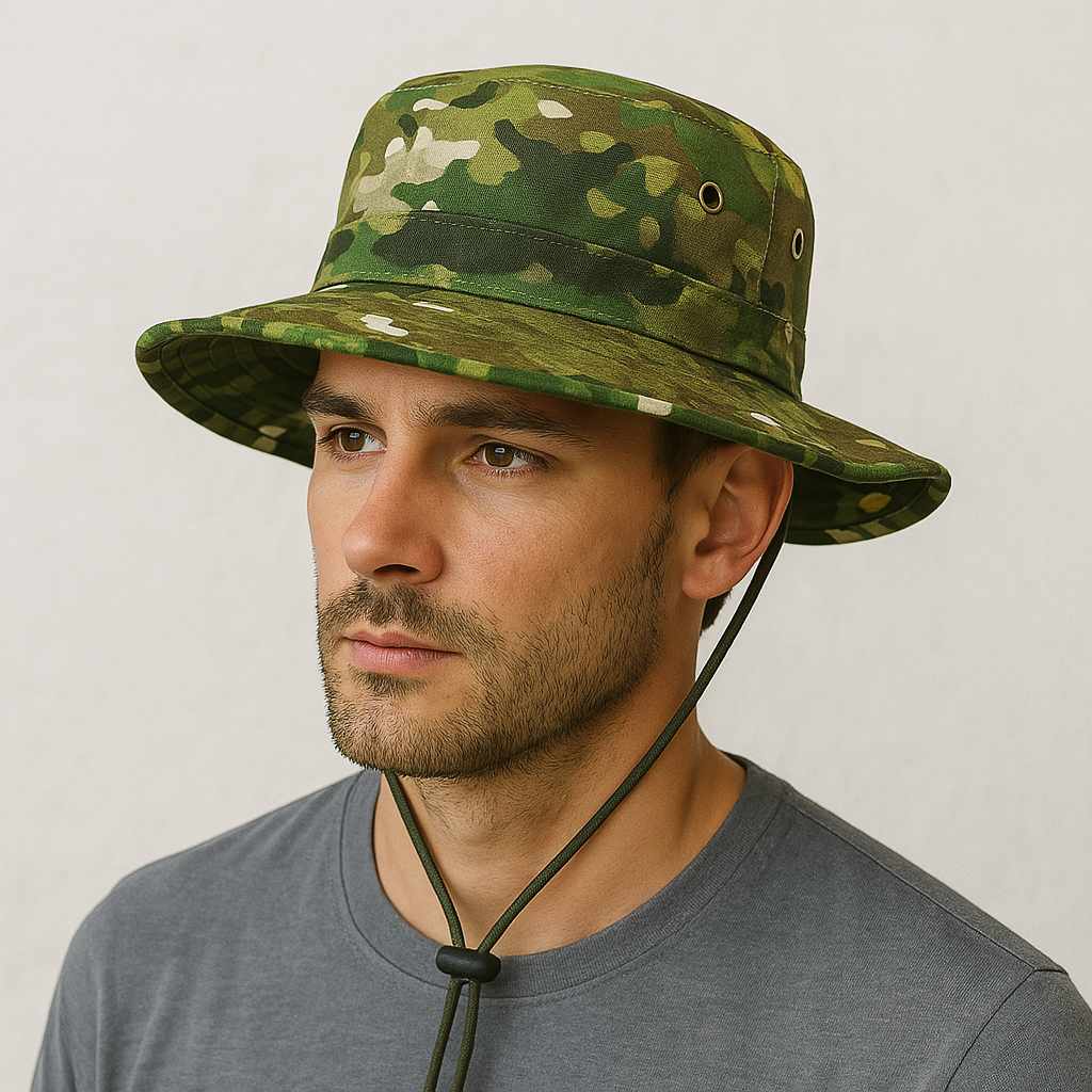 Un homme porte le Bob avec lacet.