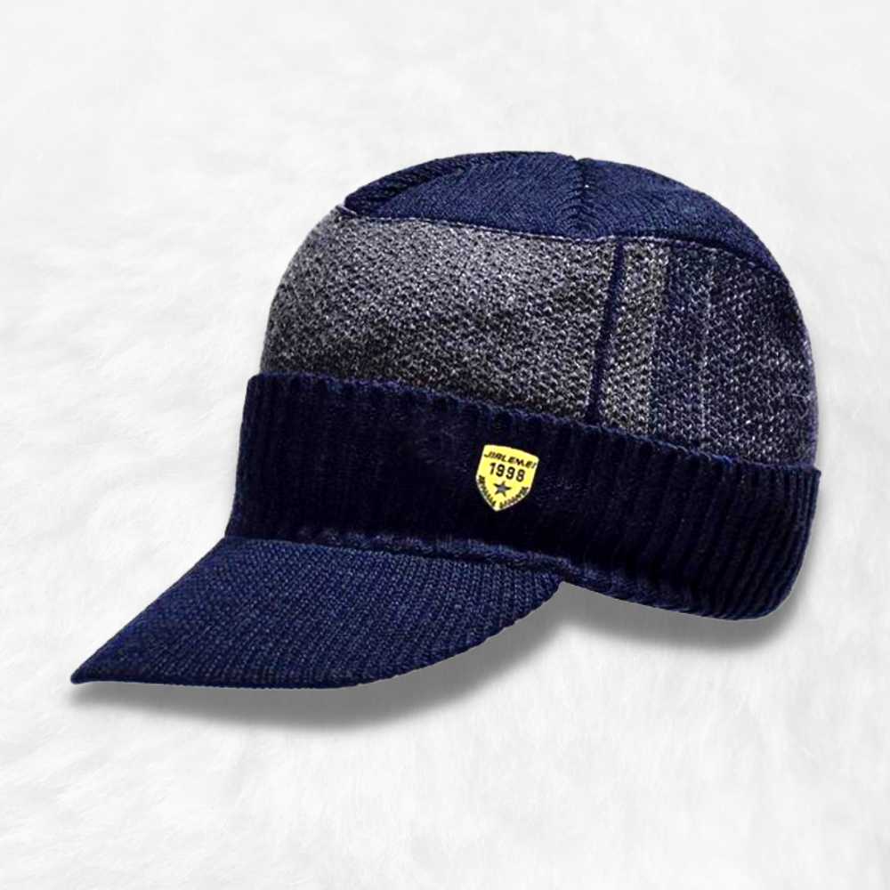 Bonnet Casquette Ski bleu.