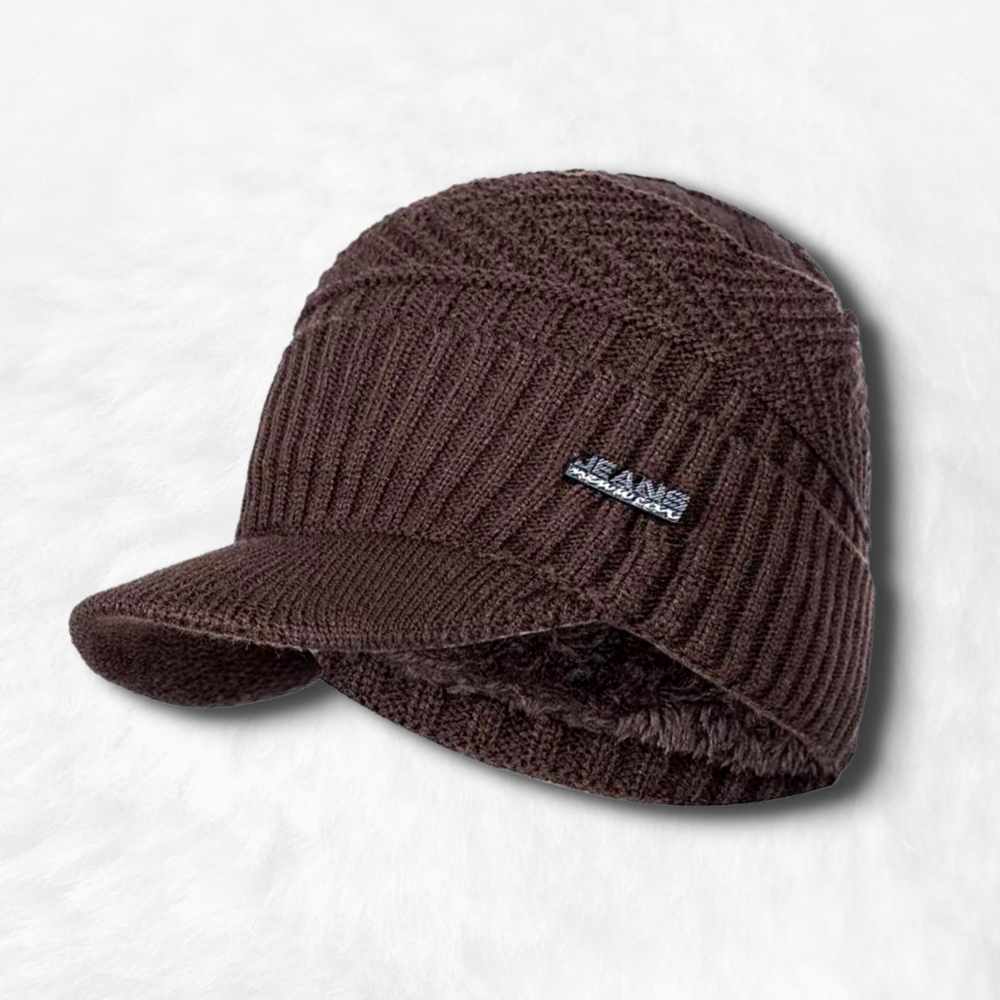 Bonnet Visière Marron.