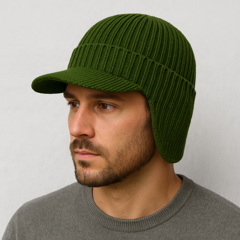 Un homme porte le Bonnet Casquette Vert