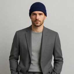 Un homme porte le Bonnet Navy