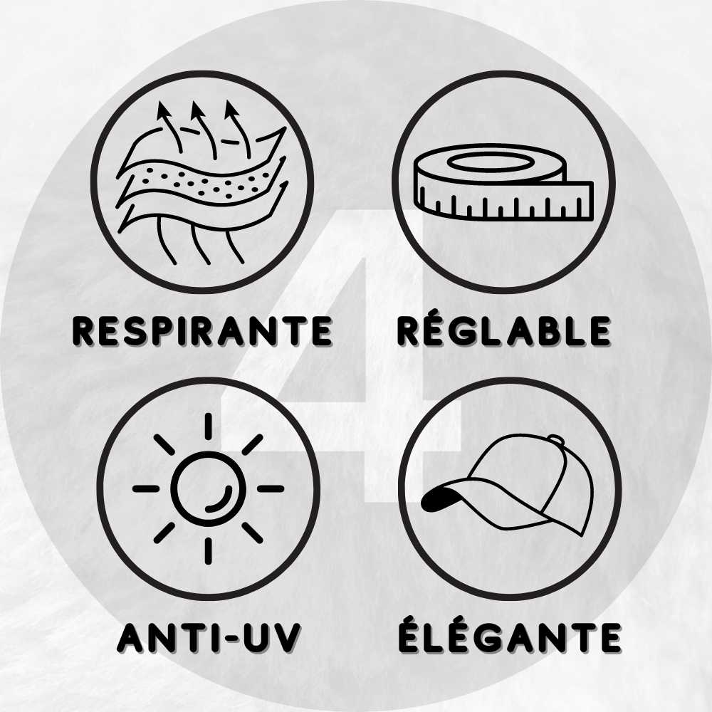 Casquette Courir détails.