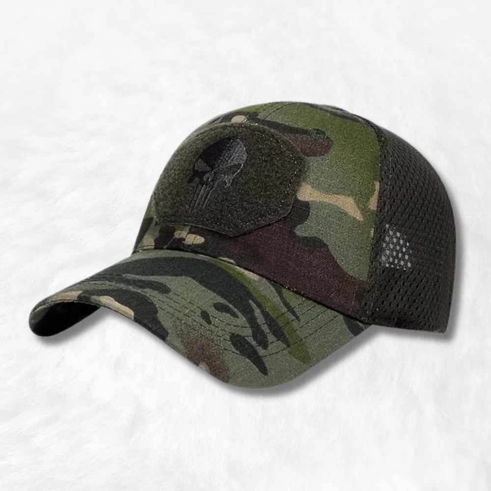 Casquette Tête de mort Camouflage Foret