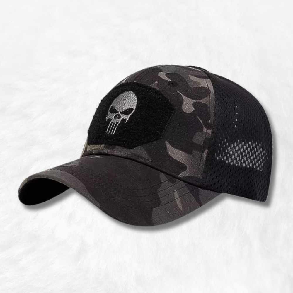 Casquette Tête de mort Camouflage Noir