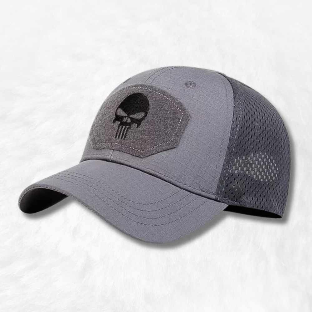Casquette Tête de mort grise