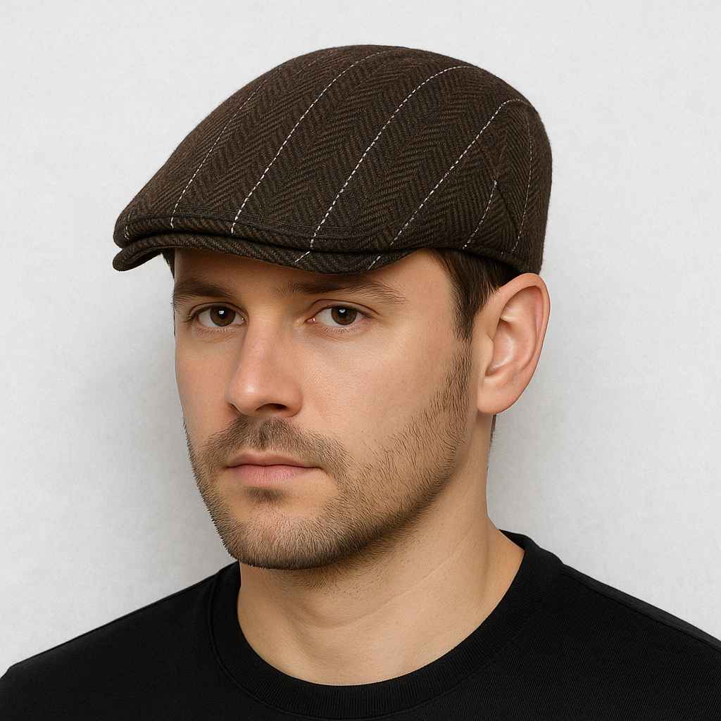 Un homme porte le Casquette Plate Vintage