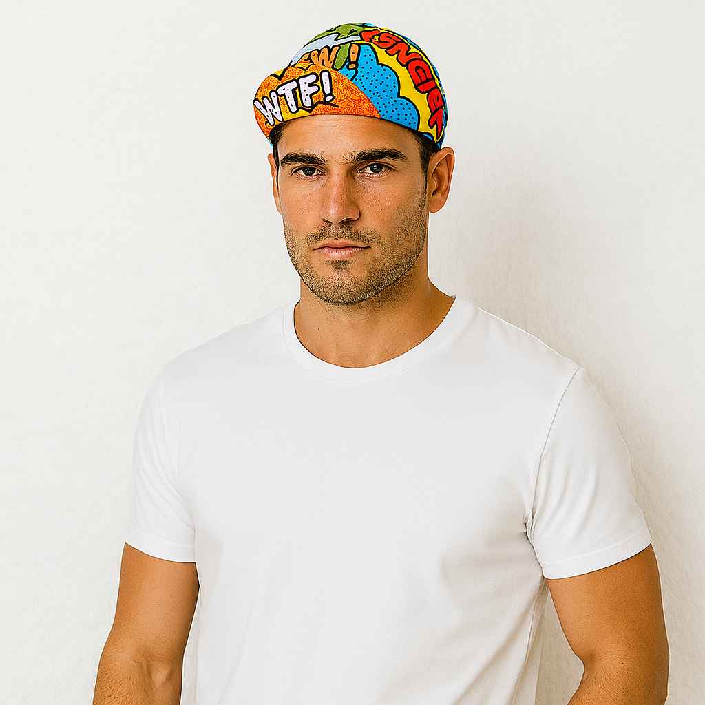 Un homme porte la Casquette Vélo BD