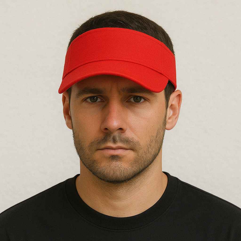Un homme porte le Casquette Visière Rouge