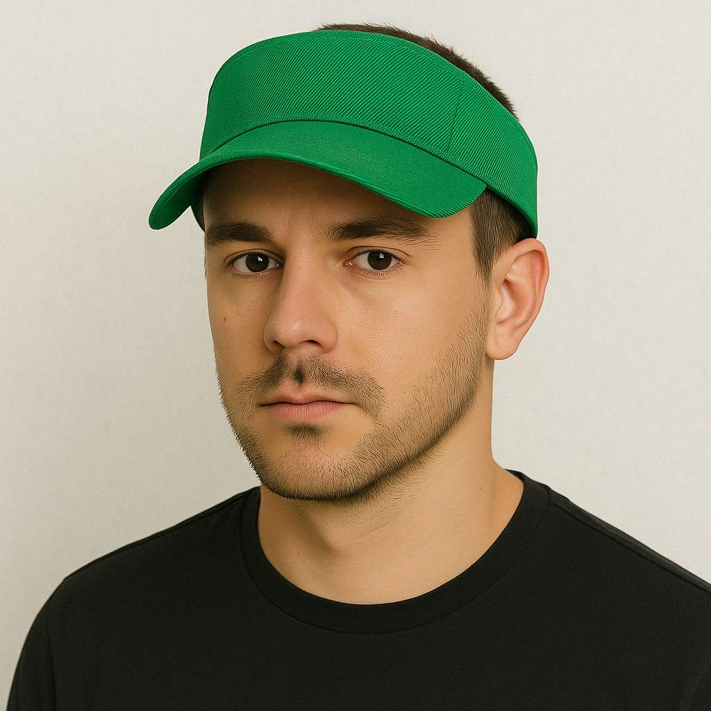 Un homme porte le Casquette Visière Verte