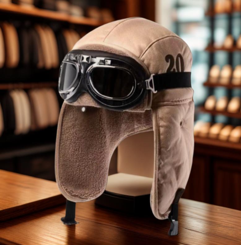 Chapka Lunettes beige