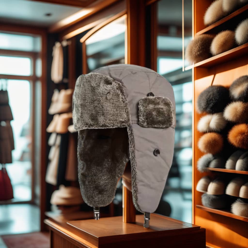 Chapka Ushanka Gris clair !