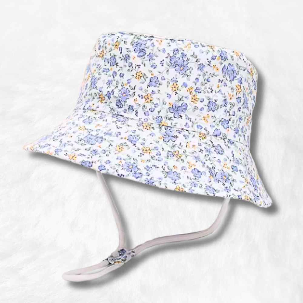 Bob Bébé et Enfant à Fleurs bleu.