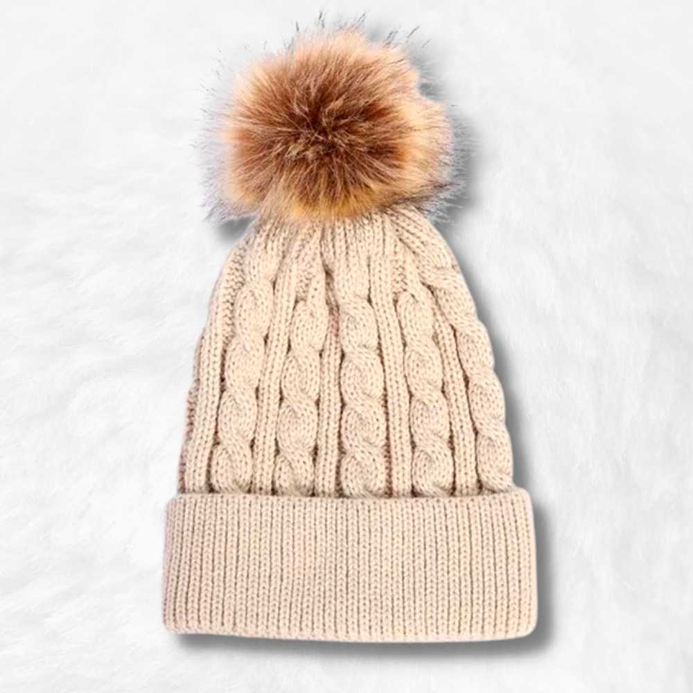 Bonnet beige femme.