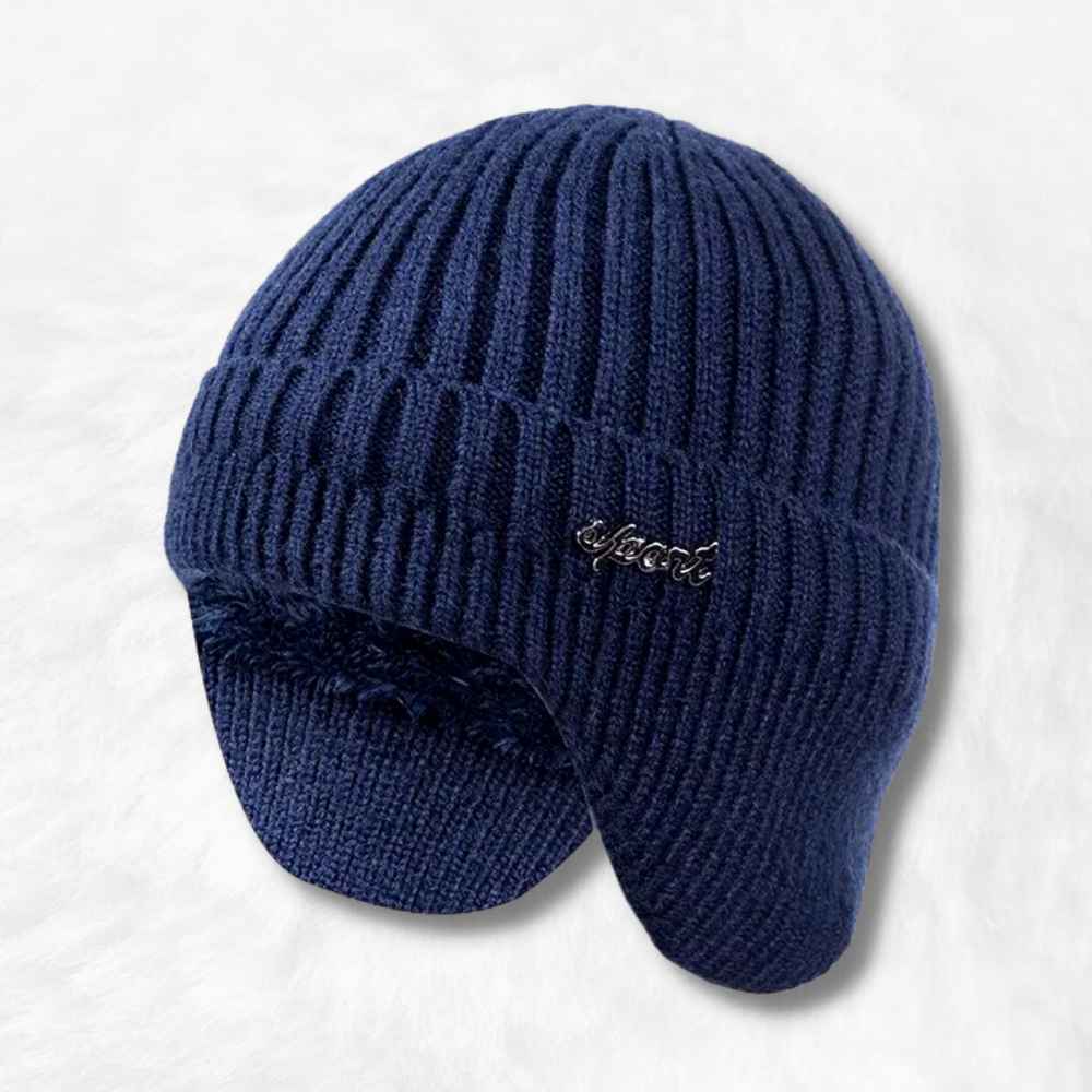 Bonnet Cache Oreille Bleu.
