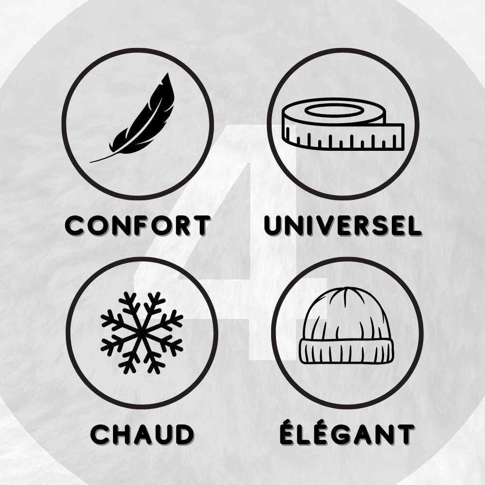 Les 4 détails sur le Bonnet Casquette Doublé Polaire Bleu