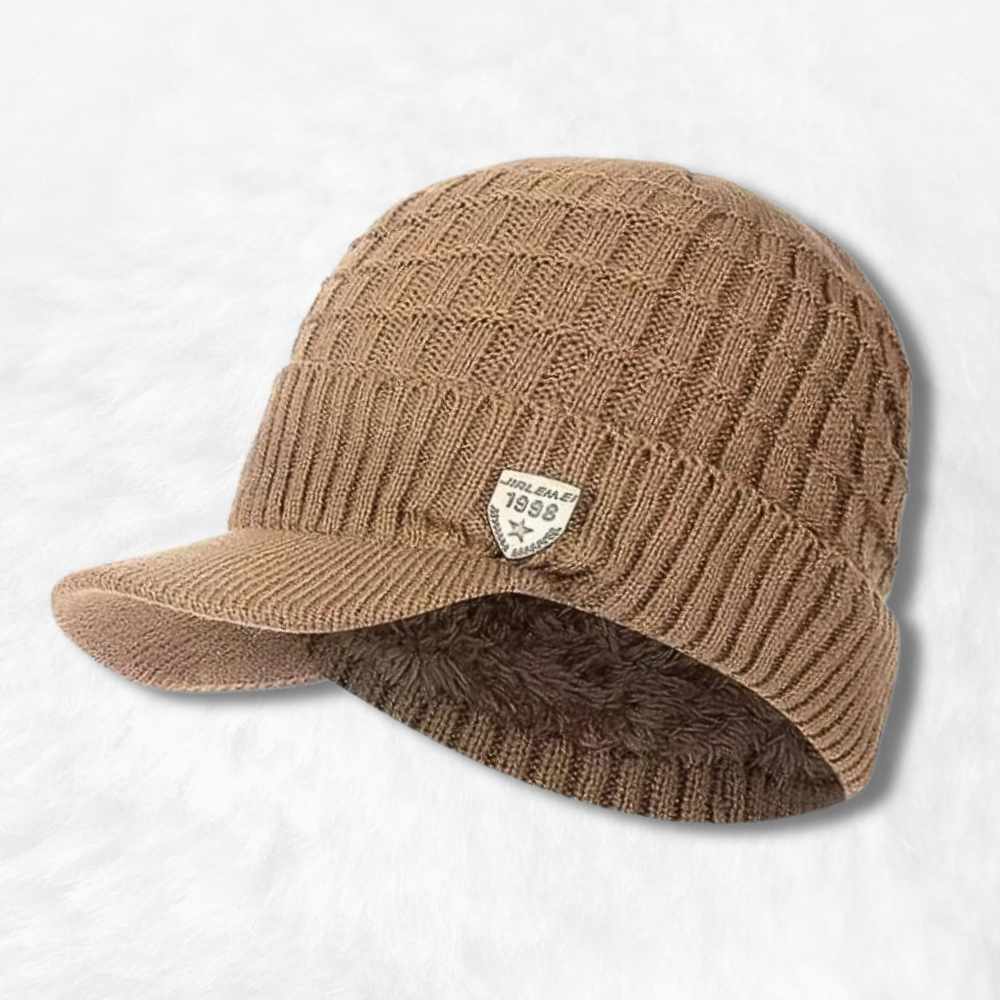Bonnet Casquette Doublé Polaire Beige