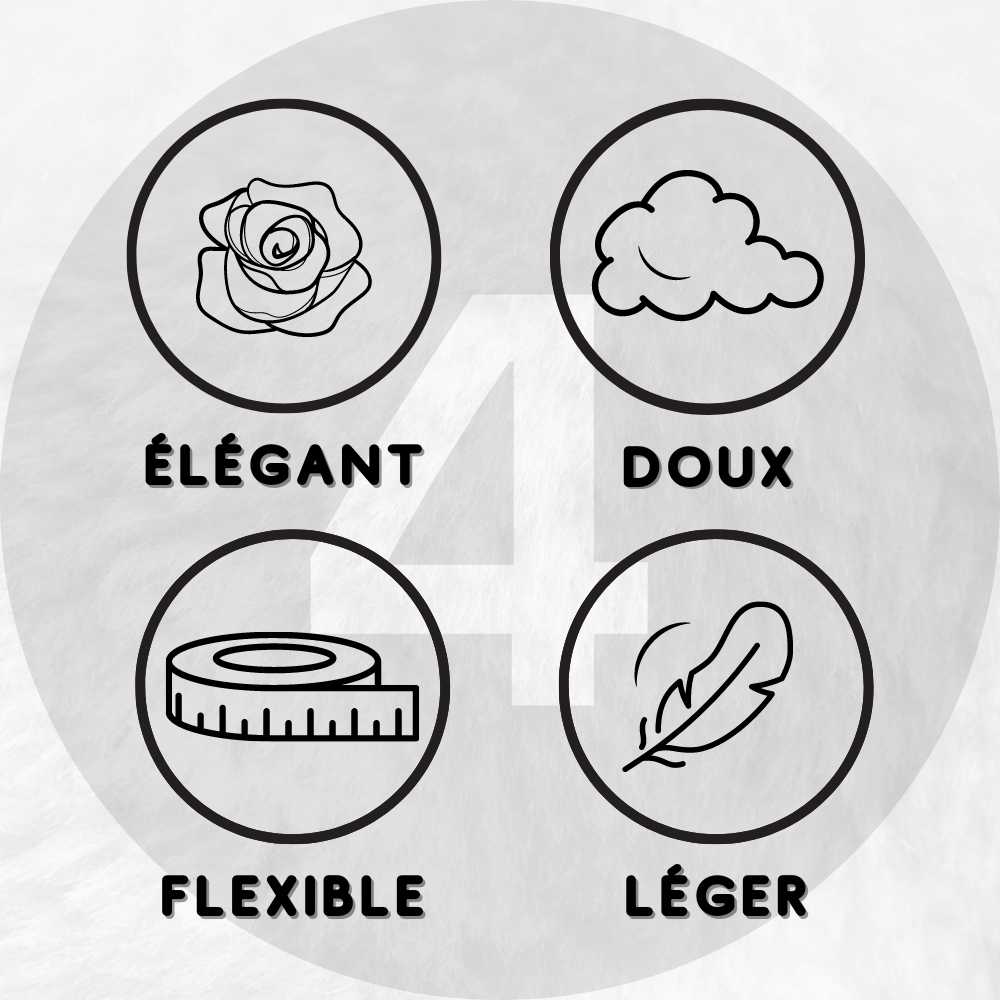 Bonnet de Nuit Satin Blanc détails.