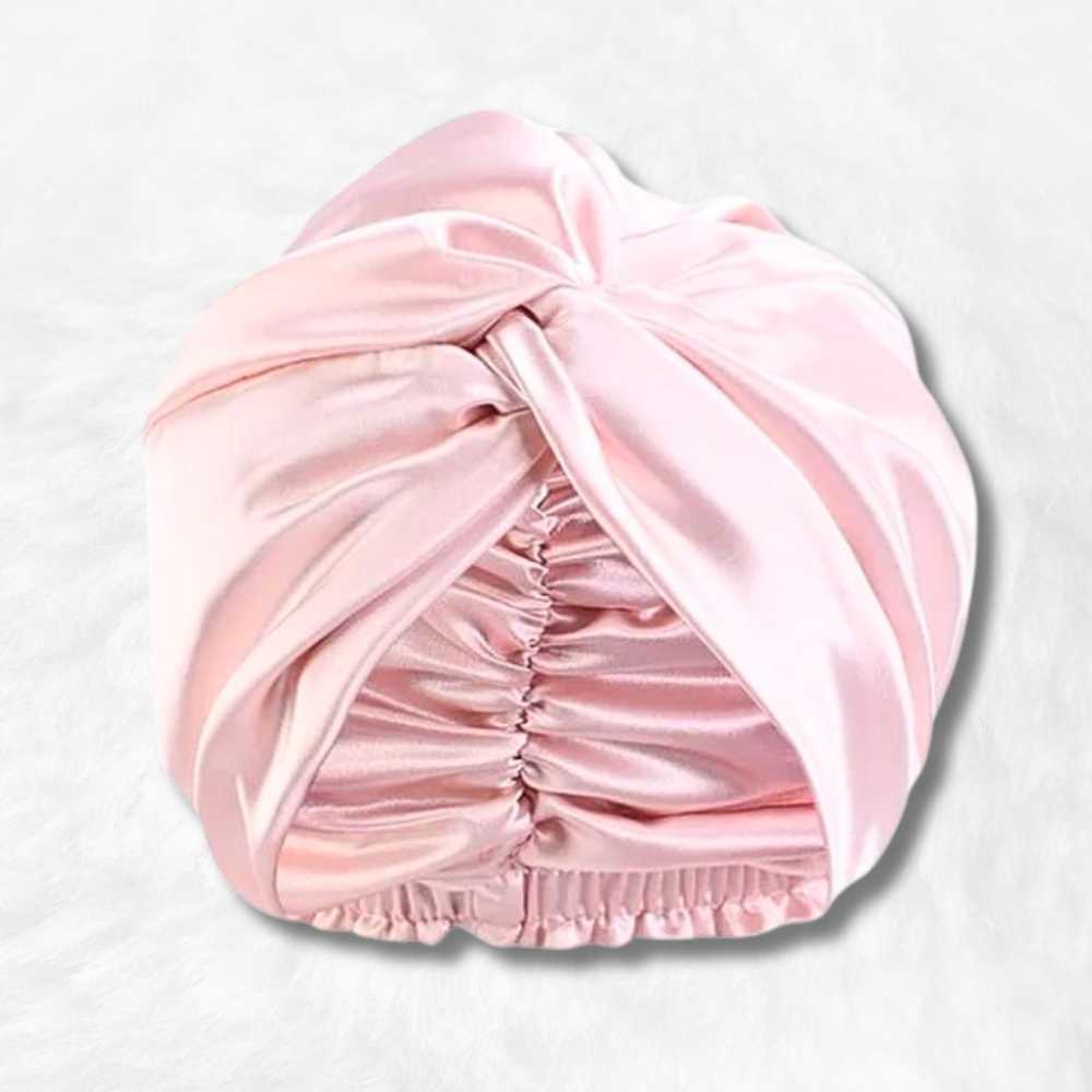 Bonnet de Nuit en Satin Rose.