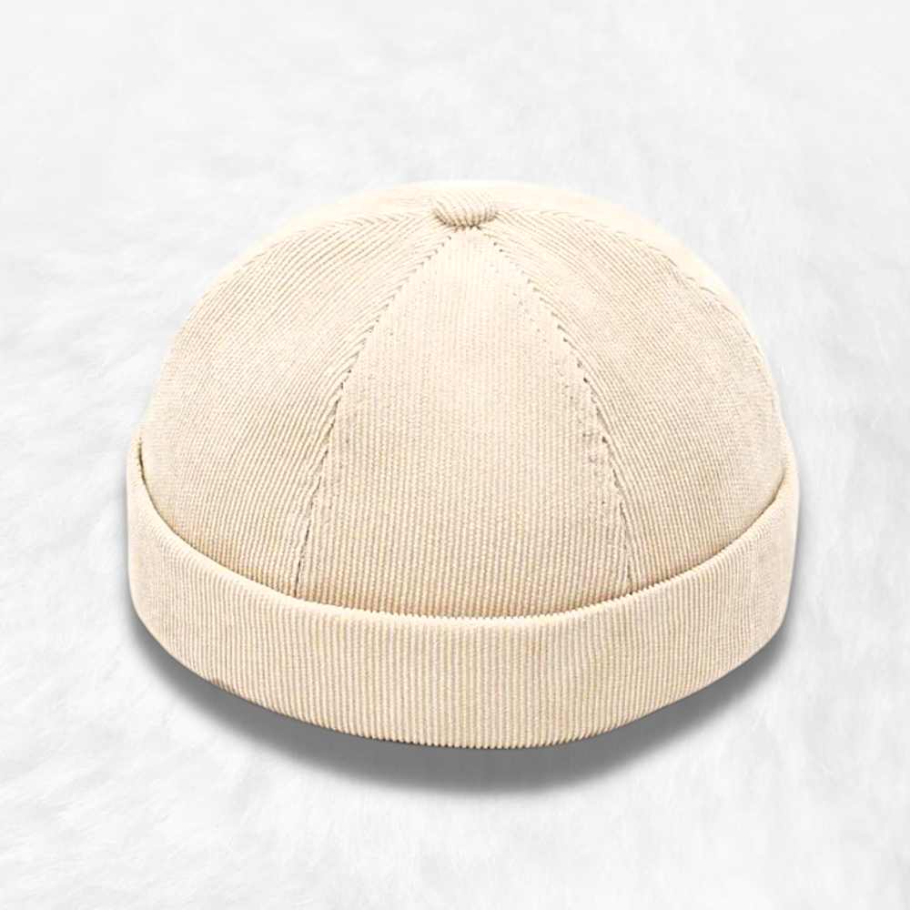 Bonnet Docker Beige en Velours.