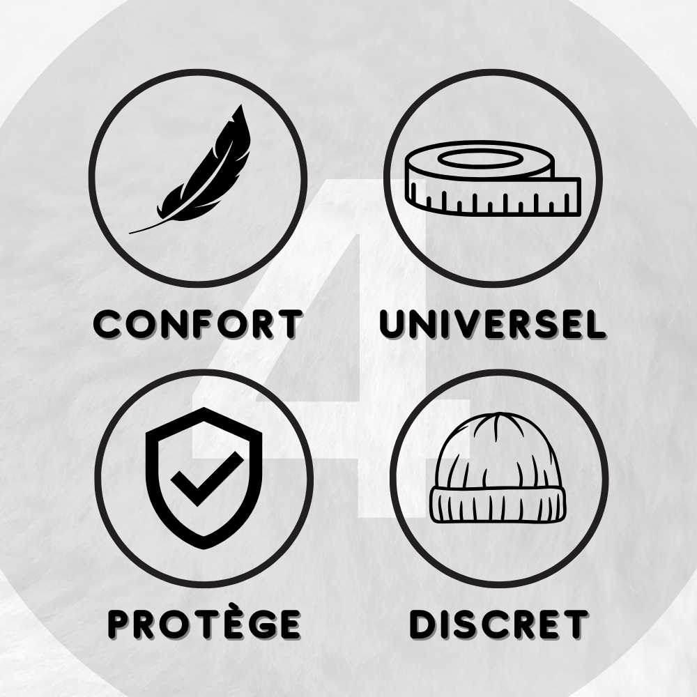 4 détails sur le Bonnet Doublé Satin Blanc