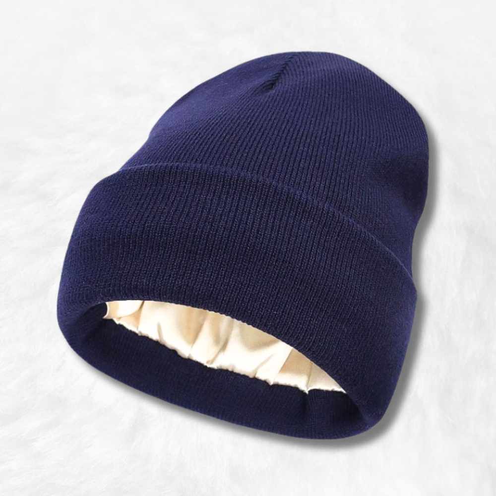 Bonnet Doublé Satin Bleu