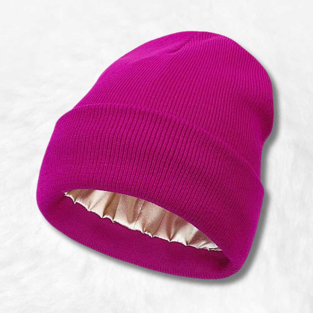 Bonnet Doublé Satin fuchsia