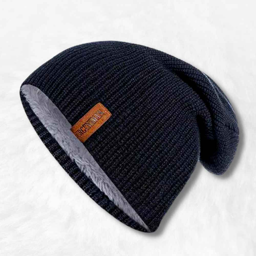 Bonnet Long Homme Noir.