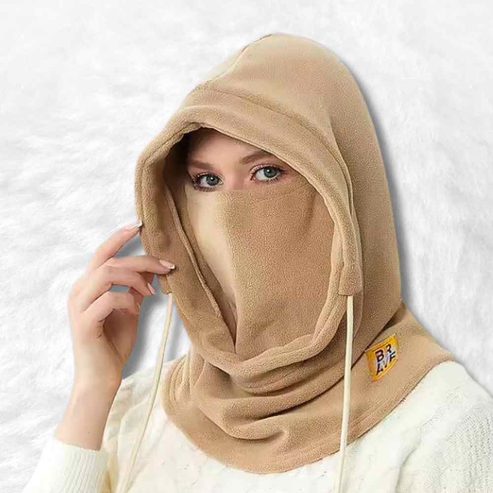 Cagoule Femme Ski beige Porté par une femme