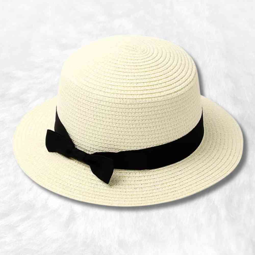 Canotier Femme en Paille Crème
