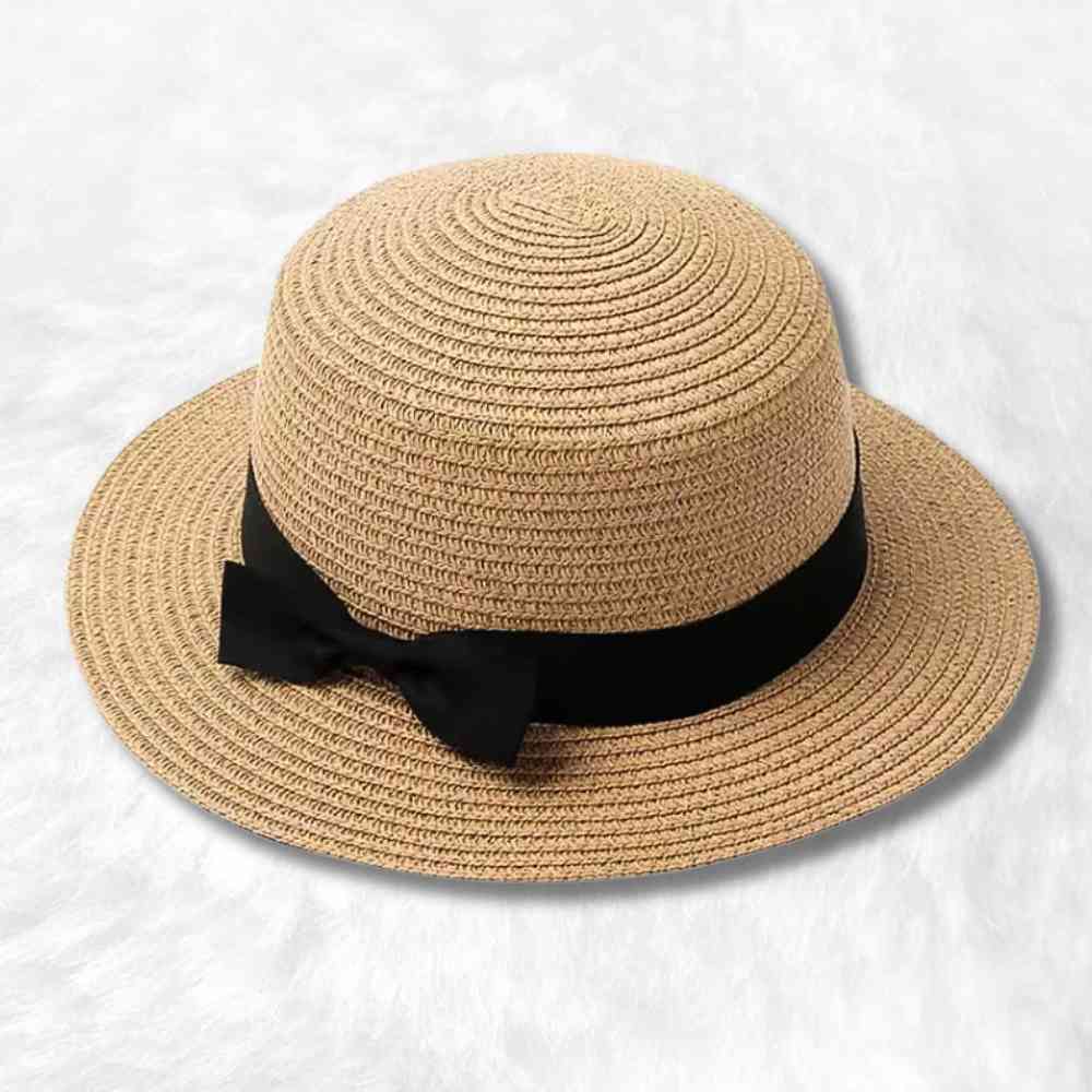 Canotier Femme en Paille Marron