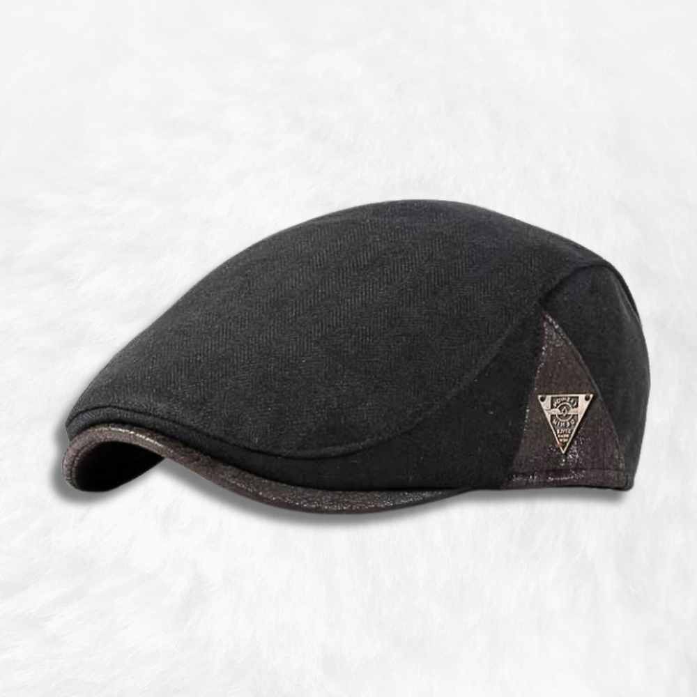 Casquette Plate Homme Noir