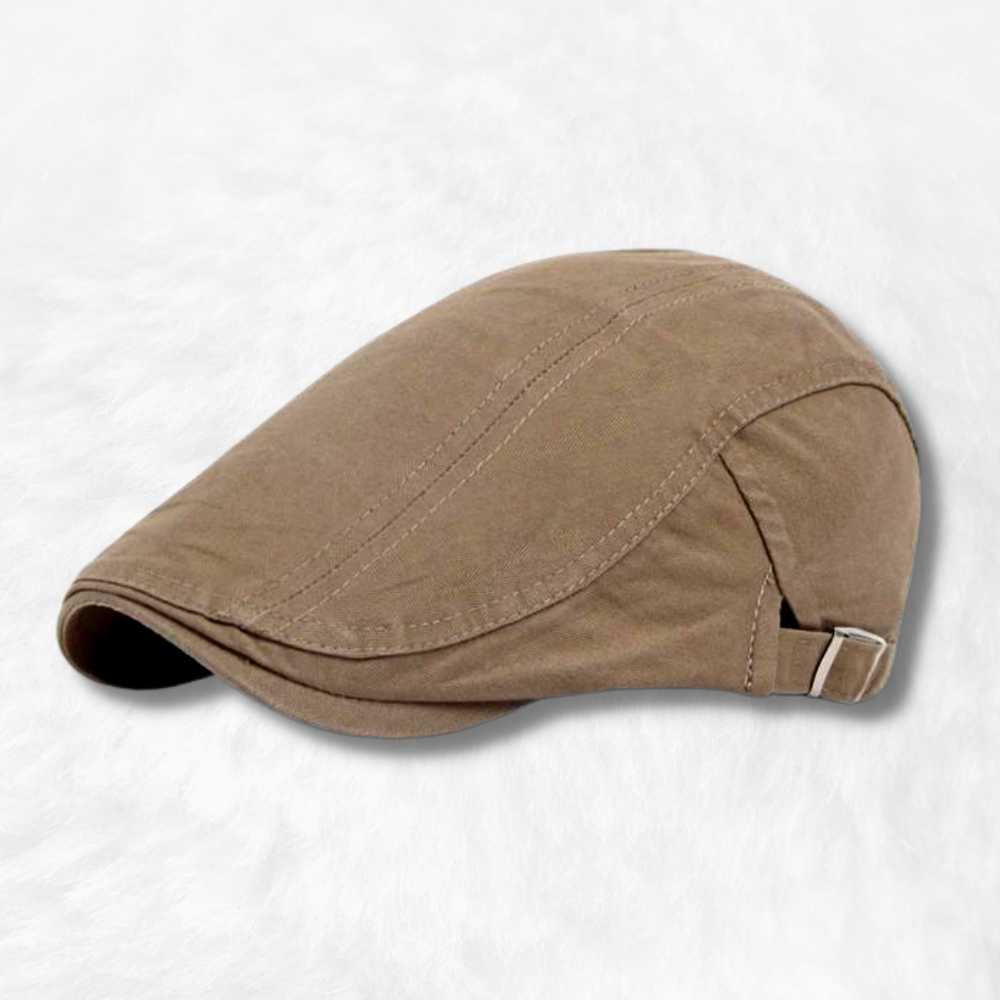 Casquette Plate Ajustable Marron Clair.