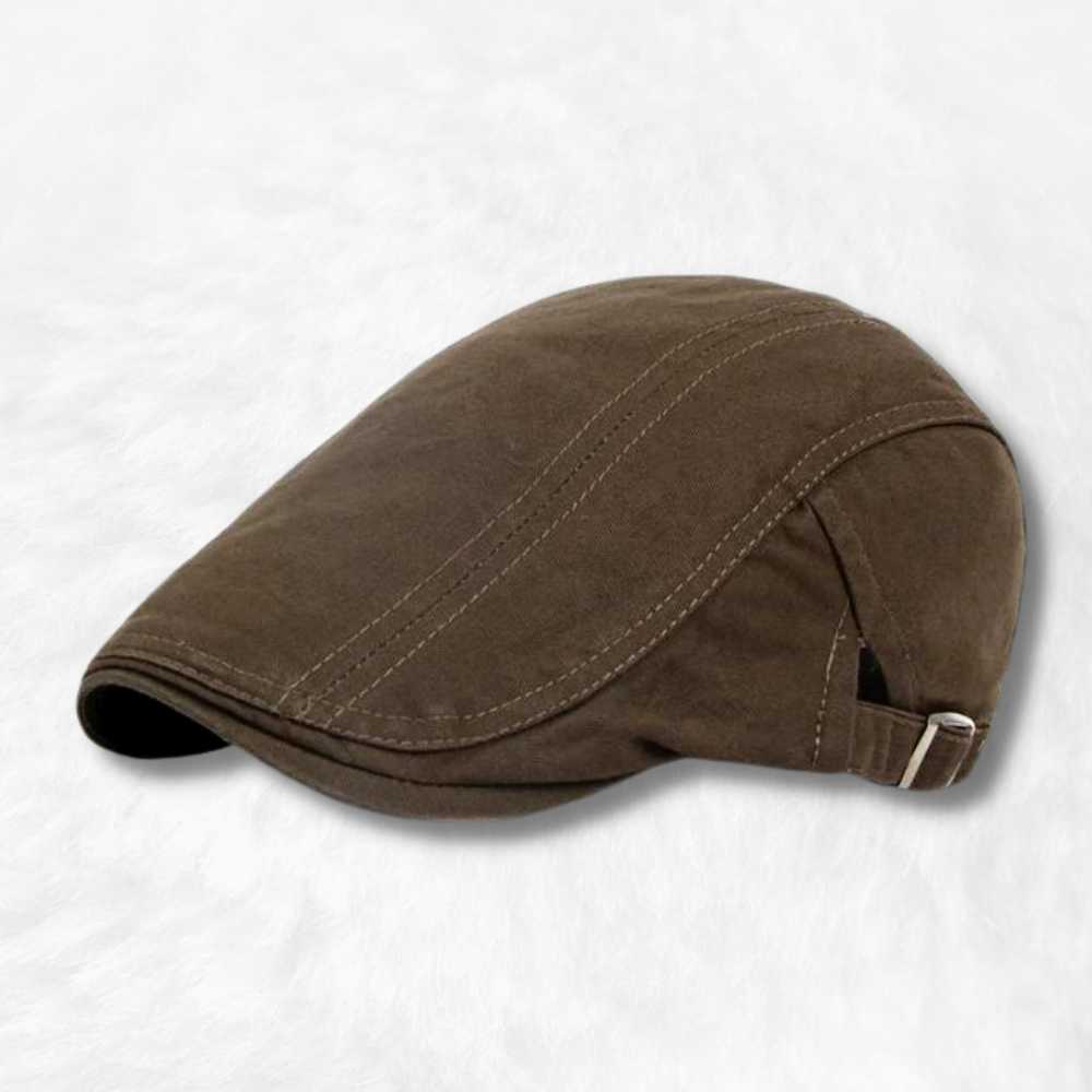 Casquette Plate Ajustable Marron.