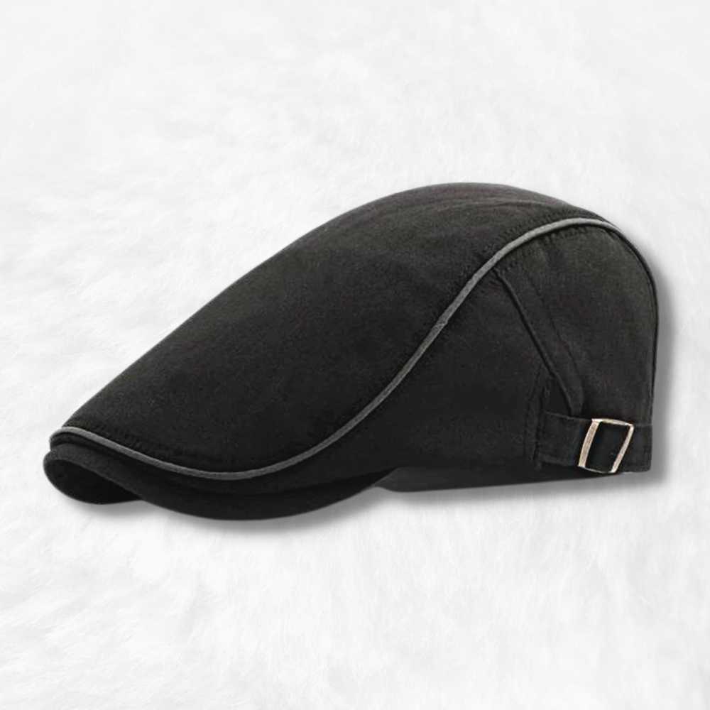Casquette Plate Ajustable Noir et Gris.