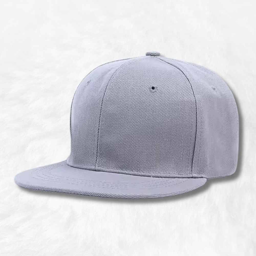 Casquette Snapback visière plate grise