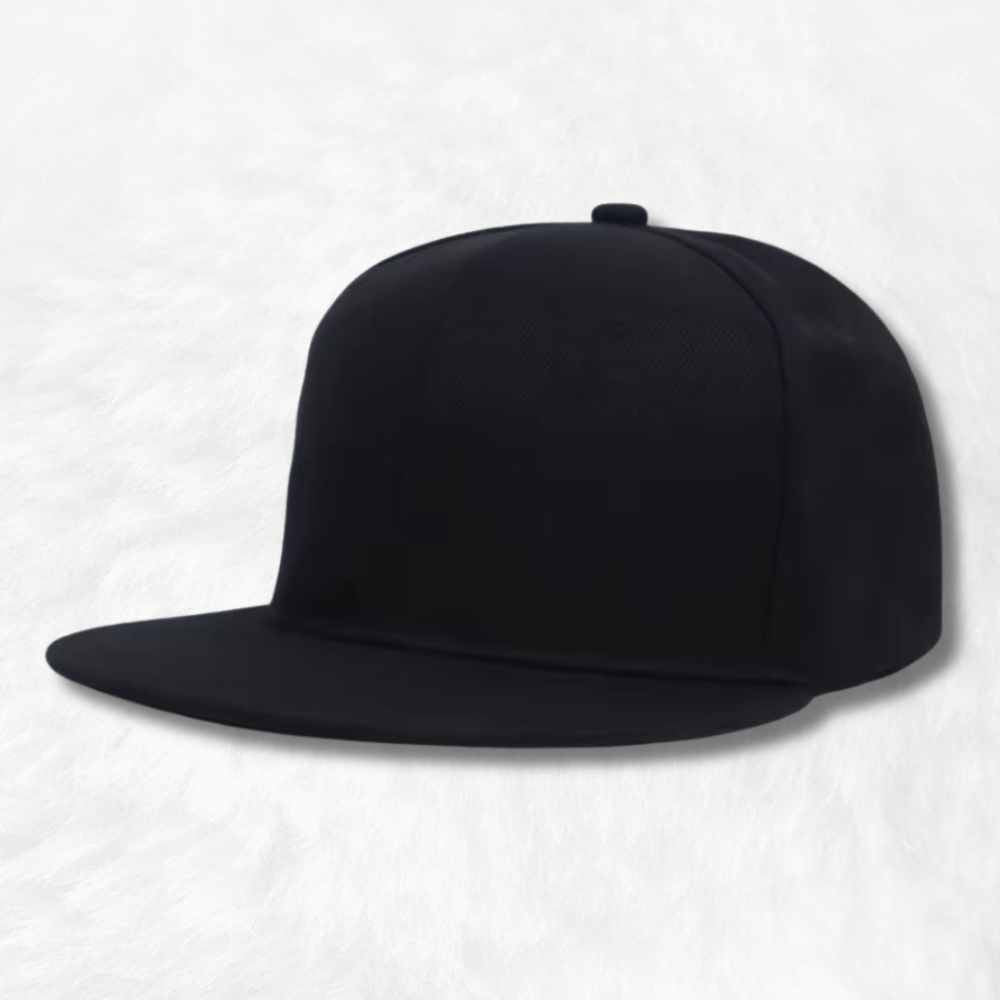 Casquette Snapback visière plate noir