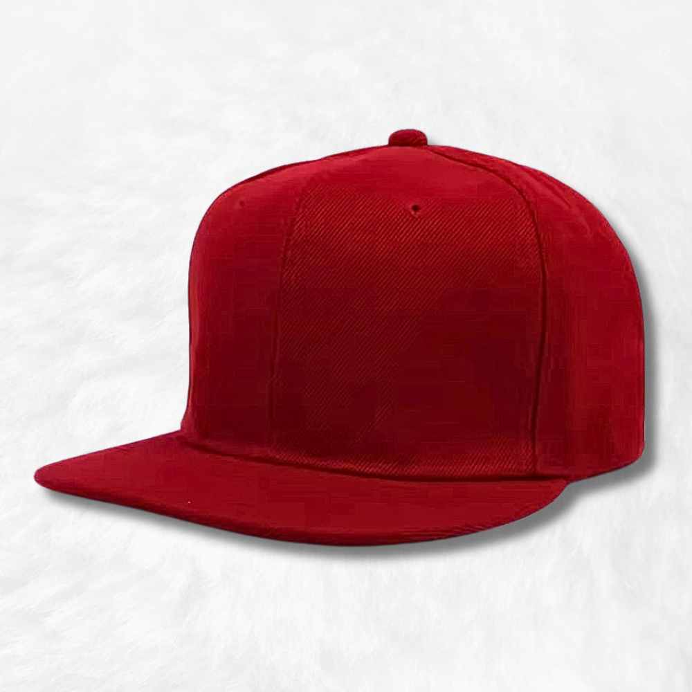 Casquette Snapback visière plate rouge