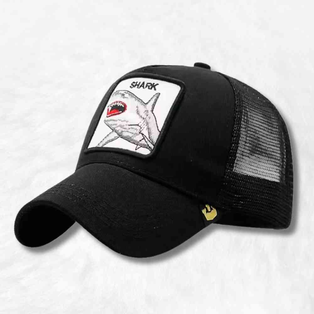 Casquette Trucker Homme Requin noir