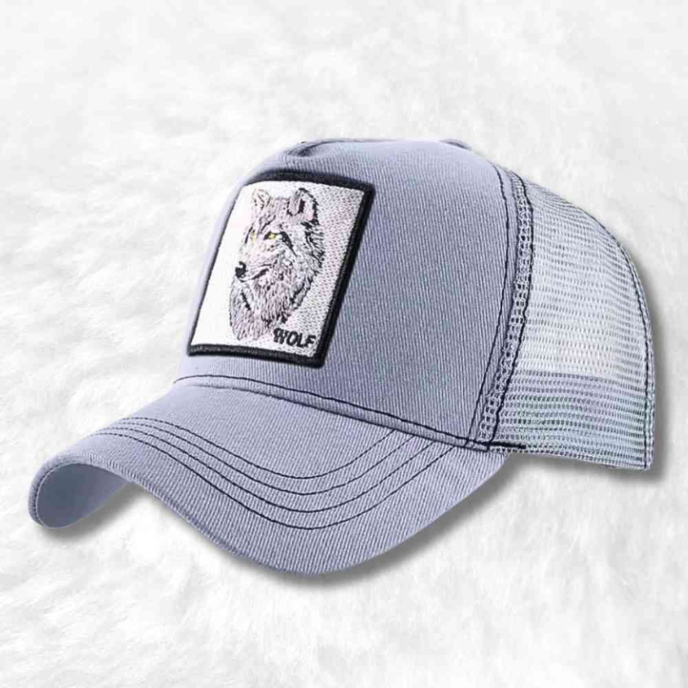 Casquette Trucker Loup grise