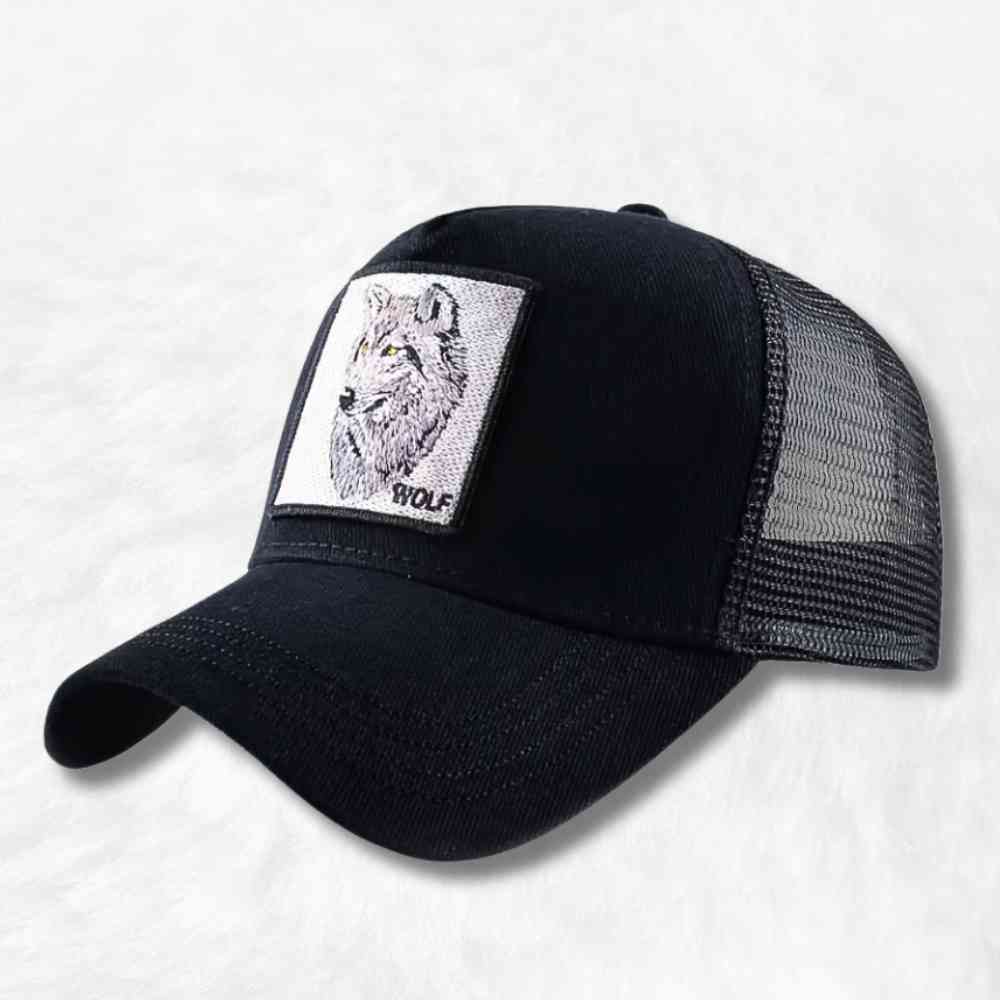 Casquette Trucker Loup noir
