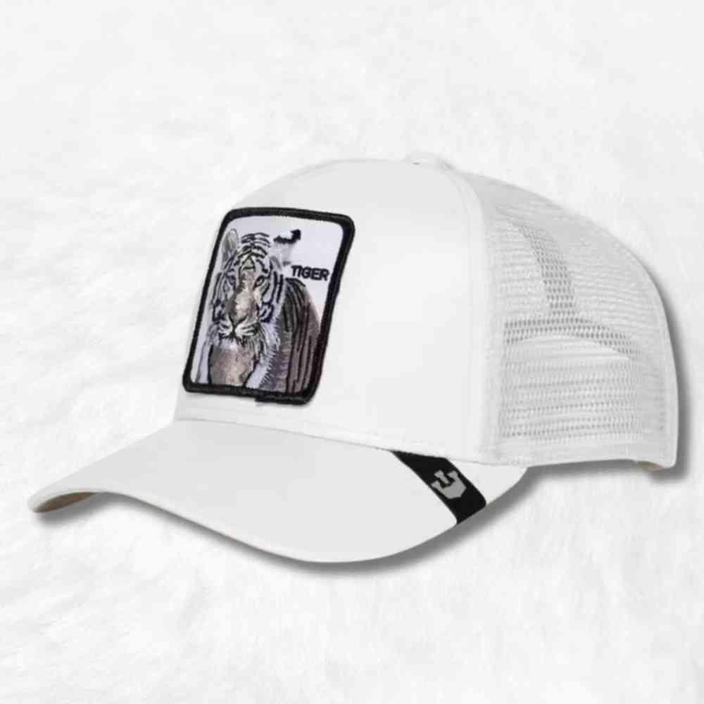 Casquette Trucker Tigre blanche