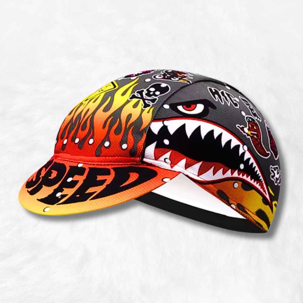 Casquette de vélo en coton noir faite main Casquette de vélo en coton noir faite main