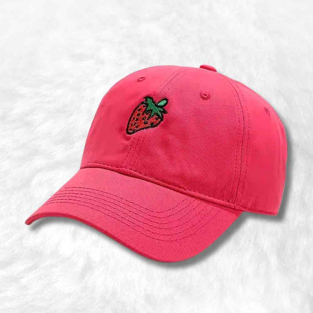 Casquette Fraise rose