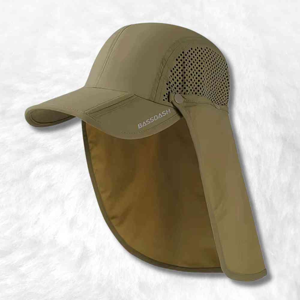 Casquette Longue Visière Anti uv kaki