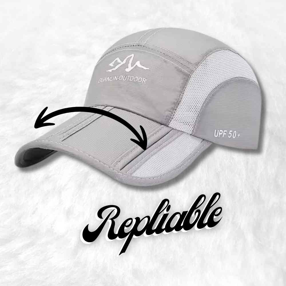 Casquette Montagne grise visière repliable